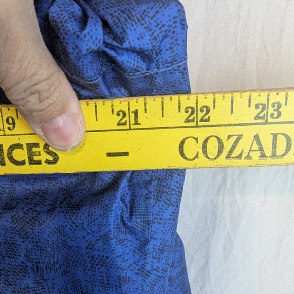 Columbia Windbreaker In Excellent Condition Size Medium Blue With Black Abstract - Picture 13 of 14